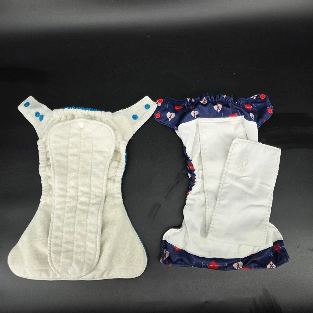 GroVia ONE & Smart Bottoms AIO Cloth Diaper Bundle Teal Blue Navy Warrior Heart
